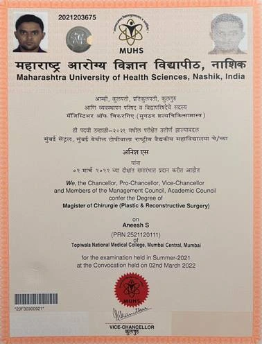 Plastic Surgery (Add. Qualification)